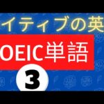 【TOEIC単語】英語 単語 勉強しましょう！ネイティブの英語が聞き取れる  Lesson 3