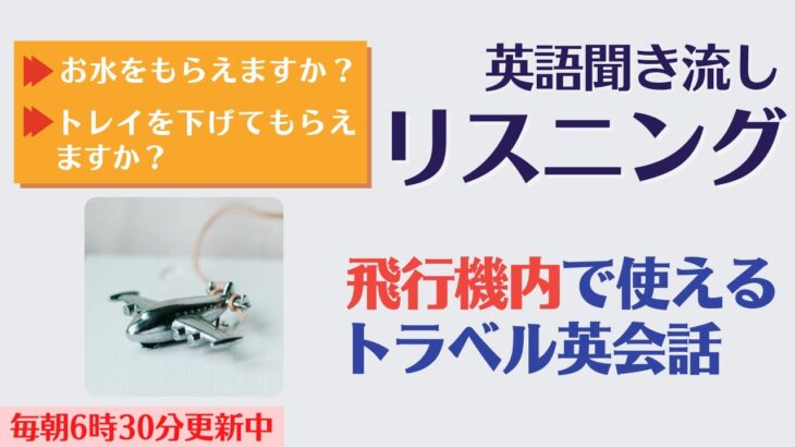 後編：飛行機内の英会語【リスニング】使えるフレーズ　英会話初級　初心者　聞き流し