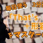 【３分英会話】ガチで使える英語表現！形容詞をうまく使おう⭐︎