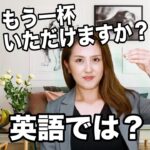 【もう一杯いただけますか？ 英語では？】「動画で観る！聴く！英語辞書動画」