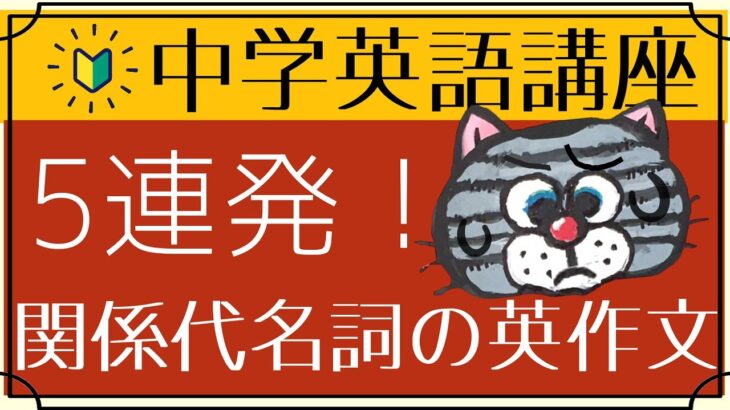 [やり直し中学英語㉚]レベル3まで到達できる？関係代名詞の英作文にチャレンジ！[初心者向け]