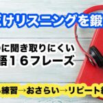 ５分だけリスニングを鍛える！【簡単なのに聞き取りにくい日常英語１６フレーズ】４回音声完全版（聞き取る練習→おさらい→リピート練習）