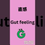 実際に使える英会話｜1日1フレーズ｜リアルな日常英会話｜Gut feelingってどういう意味？