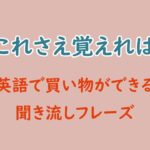 【初心者向け】ショッピングで使う英会話フレーズ