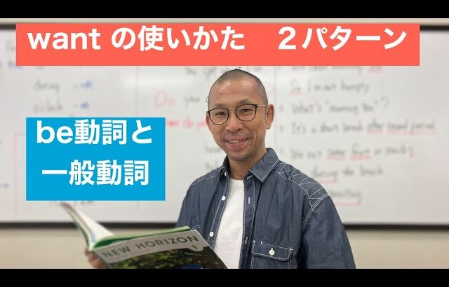 中学1年 英語　Unit3 Part2　want の使い方 2パターン　be動詞と一般動詞