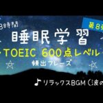 【睡眠学習】英語リスニング！TOEIC頻出フレーズ８時間！目指せ600点の第８弾！聞き流し！