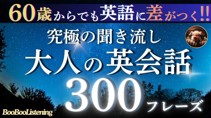 【寝ながら聞く】60歳から差がつく日常英会話｜究極の聞き流し英語300フレーズで寝落ちリスニング