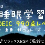 【睡眠学習】英語リスニング！TOEIC初心者向け８時間！目指せ９９０点！聞き流し！