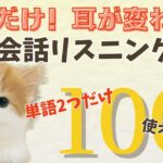 【聞ける→話せる】英会話リスニング聞き流し 使える2語100フレーズ （日本語有無）