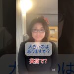 「大きいのはありますか？」を英語で？