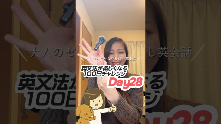 【英会話超初心者向け】英文法やり直し100日チャレンジDay28🐶👩 #やり直し英語 #英語力ゼロ #日常英会話 #英会話 #英会話初心者勉強